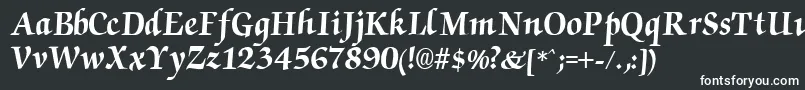 ChanceryBold Font – White Fonts on Black Background