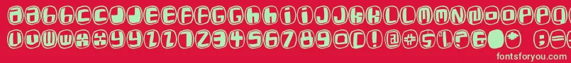 Whymar Font – Green Fonts on Red Background