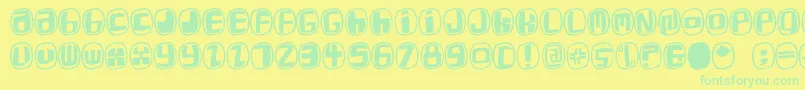 Whymar-fontti – vihreät fontit keltaisella taustalla