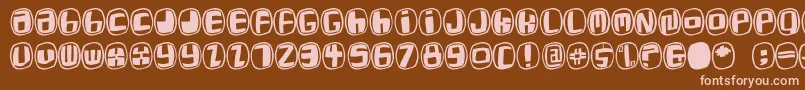 Weitere Informationen zur Whymar-Schriftart Whymar-Schriftart – Rosa Schriften auf braunem Hintergrund