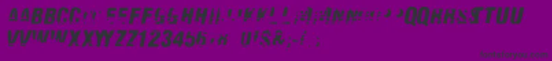 フォントOldfax – 紫の背景に黒い文字