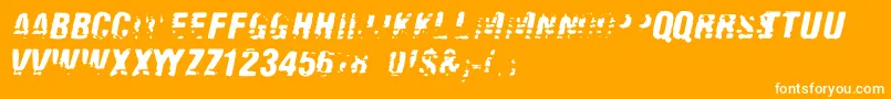 フォントOldfax – オレンジの背景に白い文字