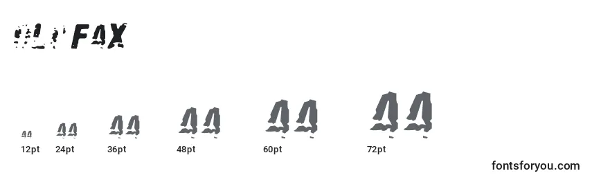 Oldfax Font Sizes