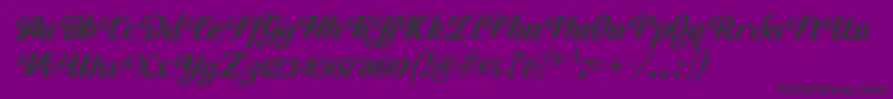 CutifulRegular-Schriftart – Schwarze Schriften auf violettem Hintergrund