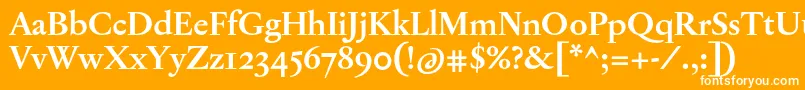 JannonTModerneProBold Font – White Fonts on Orange Background