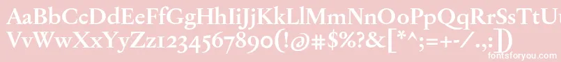 JannonTModerneProBold Font – White Fonts on Pink Background
