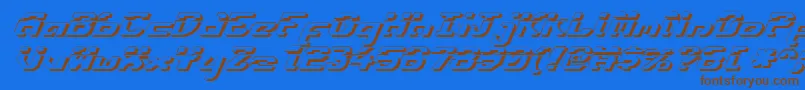 EnsignFlandryLasshadItalic Font – Brown Fonts on Blue Background