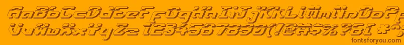 Weitere Informationen zur EnsignFlandryLasshadItalic-Schriftart EnsignFlandryLasshadItalic-Schriftart – Braune Schriften auf orangefarbenem Hintergrund