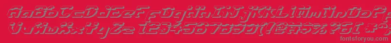 fuente EnsignFlandryLasshadItalic – Fuentes Grises Sobre Fondo Rojo