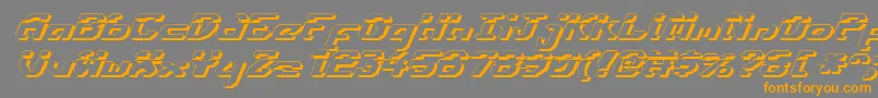 EnsignFlandryLasshadItalic-fontti – oranssit fontit harmaalla taustalla