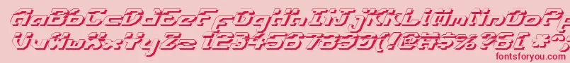 EnsignFlandryLasshadItalic Font – Red Fonts on Pink Background