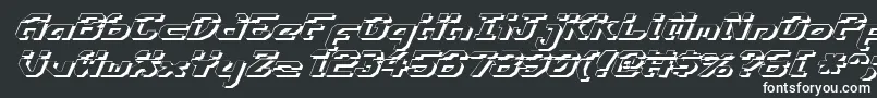 フォントEnsignFlandryLasshadItalic – 黒い背景に白い文字