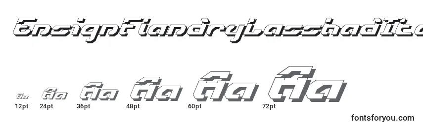 Größen der Schriftart EnsignFlandryLasshadItalic