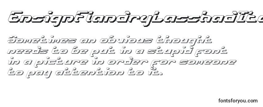 EnsignFlandryLasshadItalic -fontin tarkastelu