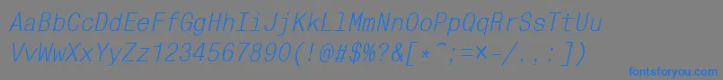 Mnc38C Font – Blue Fonts on Gray Background
