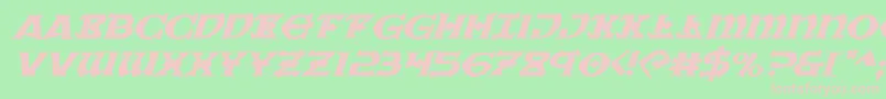 Warpriestexpandital Font – Pink Fonts on Green Background