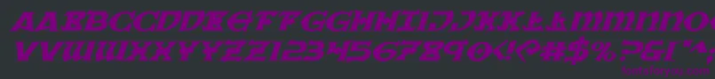 Warpriestexpandital Font – Purple Fonts on Black Background