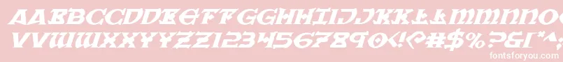 Warpriestexpandital Font – White Fonts on Pink Background