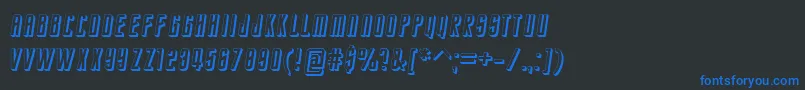 StarTrekEnterpriseFuture Font – Blue Fonts on Black Background