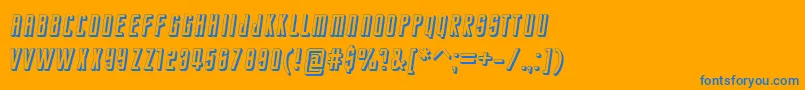 StarTrekEnterpriseFuture Font – Blue Fonts on Orange Background