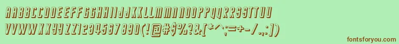 StarTrekEnterpriseFuture Font – Brown Fonts on Green Background