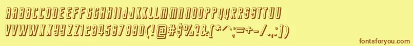 StarTrekEnterpriseFuture Font – Brown Fonts on Yellow Background