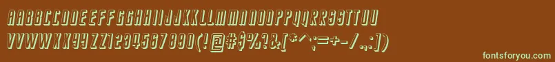 StarTrekEnterpriseFuture Font – Green Fonts on Brown Background