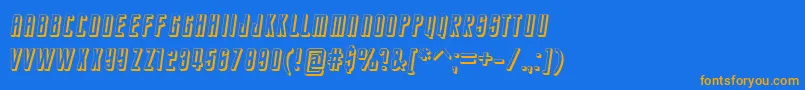 StarTrekEnterpriseFuture Font – Orange Fonts on Blue Background