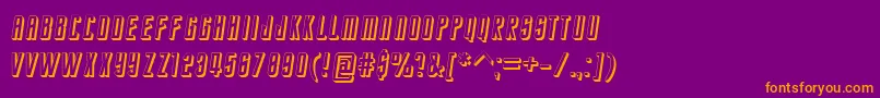 StarTrekEnterpriseFuture Font – Orange Fonts on Purple Background