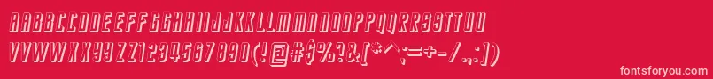 StarTrekEnterpriseFuture Font – Pink Fonts on Red Background