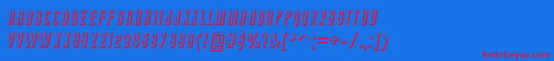 StarTrekEnterpriseFuture-Schriftart – Rote Schriften auf blauem Hintergrund