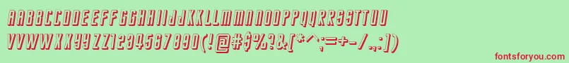 StarTrekEnterpriseFuture-Schriftart – Rote Schriften auf grünem Hintergrund