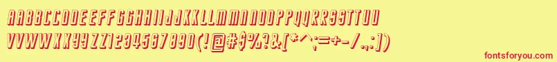 StarTrekEnterpriseFuture Font – Red Fonts on Yellow Background