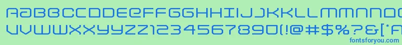 Lightbrigadeexpand Font – Blue Fonts on Green Background