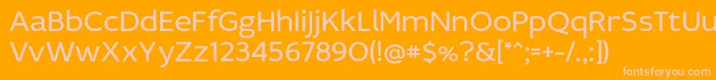 IdealistSans Font – Pink Fonts on Orange Background