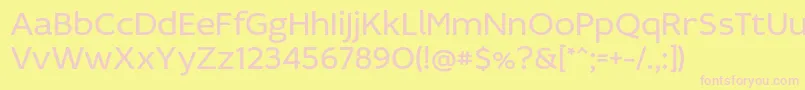 Weitere Informationen zur IdealistSans-Schriftart IdealistSans-Schriftart – Rosa Schriften auf gelbem Hintergrund