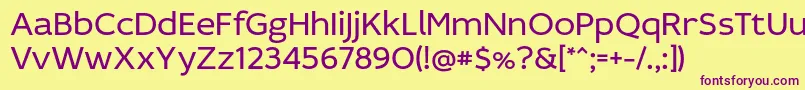 IdealistSans Font – Purple Fonts on Yellow Background