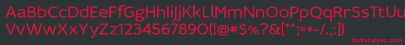 IdealistSans Font – Red Fonts on Black Background