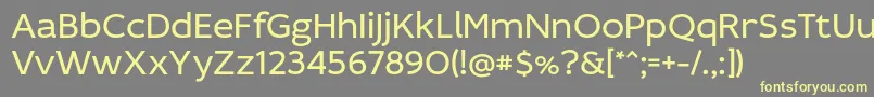 IdealistSans-Schriftart – Gelbe Schriften auf grauem Hintergrund