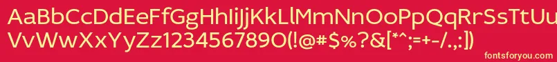 IdealistSans Font – Yellow Fonts on Red Background