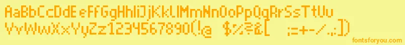 SuperhelioThin Font – Orange Fonts on Yellow Background
