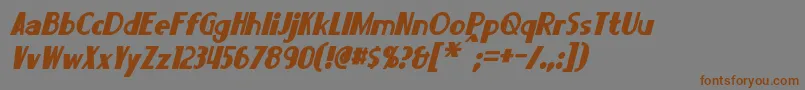 LorreItalic Font – Brown Fonts on Gray Background