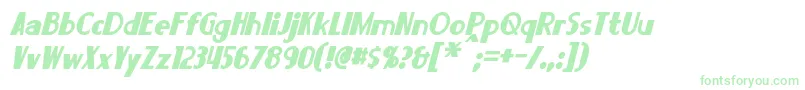 Police LorreItalic – polices vertes sur fond blanc