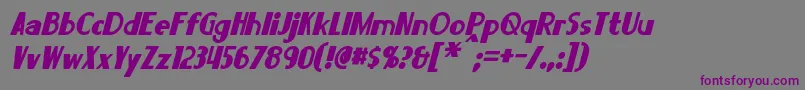 LorreItalic Font – Purple Fonts on Gray Background