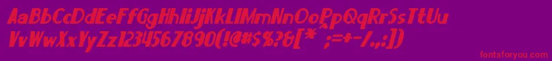 LorreItalic Font – Red Fonts on Purple Background