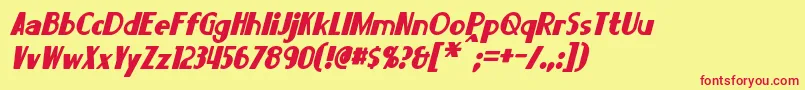 fuente LorreItalic – Fuentes Rojas Sobre Fondo Amarillo