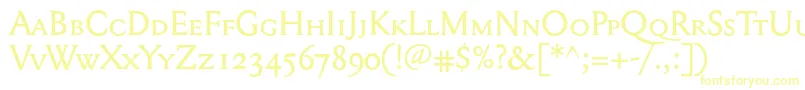 Mediaevalsc+Osf Font – Yellow Fonts on White Background