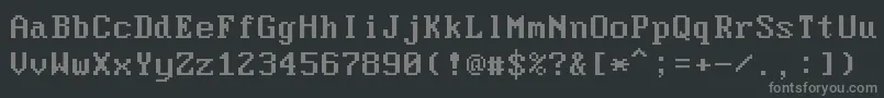 Шрифт ModerDos437Win – серые шрифты на чёрном фоне