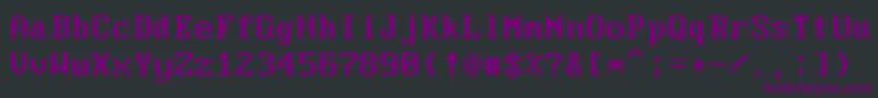 Czcionka ModerDos437Win – fioletowe czcionki na czarnym tle