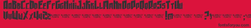 GunheadChick Font – Black Fonts on Red Background